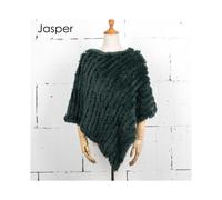 (Jasper, One Size) Women Knit Rabbit Fur Shawl Poncho Cape Robe Tippet Wrap Female Girl Warm Coat Jakcet CK701
