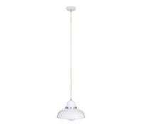Jasper White Finish Pendant Light With Chrome Detail