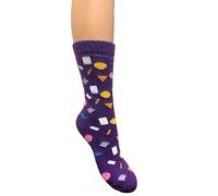 Jasper's Men's Socks Ribbed Cuff Unique Designs Colourful Funky Gift Idea 13 Designs (UK, Alpha, One Size, Regular, Regular, PURPLEPATTERN)