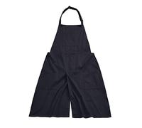 Jaspfct Pottery Apron with Split Leg, Long Unisex Artist Aprons with 3 Pockets for Ceramics & Clay, Black, 39" long