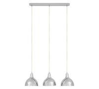 jaspro 3 metal shades pendant light in chrome