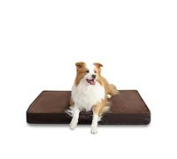 Jaspuriea Large Orthopedic Dog Bed with Washable Cover, Brown, 90x60x9cm | Waterproof Dog Crate Matress, Anti-Slip Dog Mat with Removable Cover, Deluxe Flannel Pet Pillow, Dog Bedding Furniture
