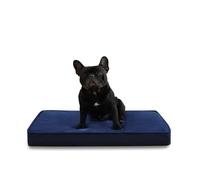 Jaspuriea Small Orthopedic Dog Bed with Washable Cover, Blue, 60x45x9cm | Waterproof Dog Crate Matress, Anti-Slip Dog Mat with Removable Cover, Deluxe Flannel Pet Pillow, Dog Bedding Furniture