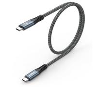 JasRoum USB C to USB C Data Cable 1.5ft, USB 3.2 Gen2x2 20Gbps High Speed Data Transfer/8K@60hz Video/240W PD Charging, Short Type C Cord Braided for Portable SSD Monitor Hub Dock Digital Camera