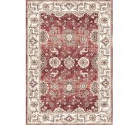 THE RUGS Jasru Vintage Washable Rug - Ultra Soft Polyamide Non Slip Design in Red | Size: 120 cm x 160 cm THE RUGS Red 120 cm x 160 cm