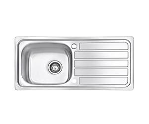 JASSFERRY 930 x 430 mm Stainless Steel Kitchen Sink Single 1 One Bowl Reversible with Waste Pipe Kits