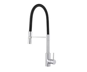 JASSFERRY Flexible Spring Pulldown Spout Kitchen Sink Mixer Tap Single Lever with High Arc Pull Out Spray Monobloc Swing Arm Chrome