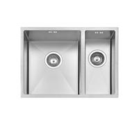 JASSFERRY Kitchen Sink Undermount Handmade Design 1.2mm Thick Square Stainless Steel 1.5 One Half Bowl with Strainer Waste, 590 X 440 mm