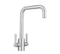 JASSFERRY Modern Kitchen Mixer Tap High Swivel U-Style Spout Sink Faucet Single Double Handles Chrome Polished