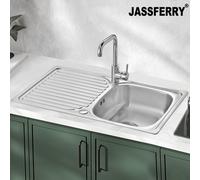 Jassferry Stainless Steel Kitchen Sink Single 1 Bowl Inset Reversible Drainer