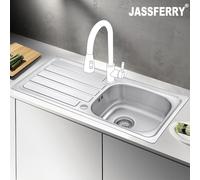 JASSFERRY Stainless Steel Sink Single Bowl Reversible in Silver JASSFERRY Silver