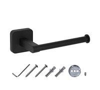 JASSFERRY Toilet Paper Holder Wall Mounted 143 mm Toilet Roll Holder Rustproof Black Toilet Tissue Holder for Bathroom, Kitchen, Washroom