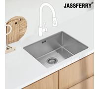 JASSFERRY Undermount Kitchen Sink 1.2mm Thickness Stainless Steel 1 Bowl in Silver JASSFERRY Silver