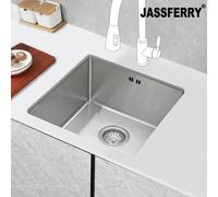 Jassferry Undermount Kitchen Sink Handmade 1.2mm Thickness Stainless Steel Single One Bowl 440 X 440 mm, With Overflow