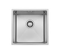 JASSFERRY Undermount Kitchen Sink Handmade Design 1.2mm Thickness Square Stainless Steel 1.0 Single One Bowl with Strainer Waste kit, 440 X 440 mm