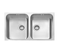 Undermount Kitchen Sink Stainless Steel 2 Bowl JASSFERRY Silver One Size