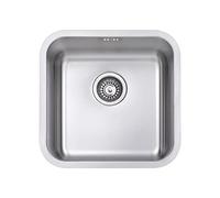 JASSFERRY Undermount Stainless Steel Kitchen Sink 1.0 Single Bowl with Strainer Waste, 450 x 450 mm