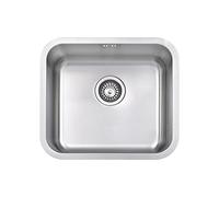JASSFERRY Undermount Stainless Steel Kitchen Sink 1.0 Single Bowl with Strainer Waste, 500 x 450 mm