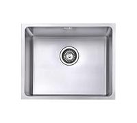 JASSFERRY Undermount Stainless Steel Kitchen Sink 1 Single Deep Square Bowl with Strainer Waste kit, 540 x 440 mm