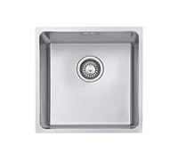 JASSFERRY Undermount Stainless Steel Kitchen Sink 1 Single Deep Square Bowl with Strainer Waste kit, 440 x 440 mm