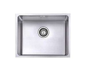 JASSFERRY Undermount Stainless Steel Kitchen Sink 1 Single Deep Square Bowl with Strainer Waste kit, 540 x 440 mm