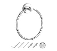 JASSFERRY Wall Mounted Circle Round Towel Ring Luxury Modern Design Bath Hand Towel Holder Hanger Polished Chrome