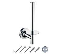 JASSFERRY Wall Mounted Toilet Roll Holder Polished Chrome Bathroom Paper Towel Storage Holders (Vertical)