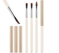 JASSINS Nail Clean Up Brushes,3PCS Gel Nail Brushes,Professional Nail Polish Remover Manicure Tools for Nail Design Painting DIY and Clean Polish Mistake on the Cuticles