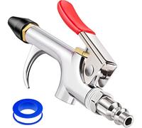 JASTIND 4Pcs Air Blow Gun Kit, 2-Way Connection Air Nozzle Blow Gun with Rubber Tip & 1/4IN Standard Quick Plug, Air Compressor Accessories Blower Gun for Dust Cleaning