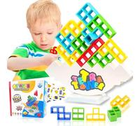 Jastown 48 Pcs Tetra Tower Balance Game,Balance Stacking Blocks Toy,Balance Building Blocks Game,Swing Stack Balance,Montessori Learning Toy Sensory Toy For Boys And Girls Over 3 Years Old