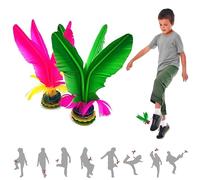 Jastown Kick Shuttlecock,Chinese Jianzi,foot Shuttlecock,Feather Football assembled,Colorful Feather Kicking Shuttlecock for Foot Exercise Sports Game，kick feather ball outdoor or indoor,2 pc (GP)