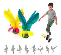Jastown Kick Shuttlecock,Chinese Jianzi,foot Shuttlecock,Feather Football assembled,Colorful Feather Kicking Shuttlecock for Foot Exercise Sports Game，kick feather ball outdoor or indoor,2 pc (BY)