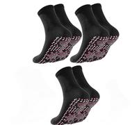 JASUBAI Tourmaline Acupressure Self-Heating Shaping Socks, Acupressure Reflexology, Massage Heated Ski Magnetic Socks (3Pairs A)