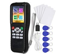 jasugKEY Multi Frequencies RFID Smart Card Copier, RFID Reader Writer Duplicator, Encrypted Card Decoder, with Writable Key Fobs Cards Free Software, Only For Access Control Use