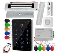 jasugKEY Ultra Smart APP Unlocking Access Control System Kit, IP68 Fully Waterproof Access Control Door Lock, with 180KG Magnetic Lock/DC 12V Power Adapter/Door Bell, APP Unlocking Logs Traceable