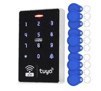 jasugKEY WiFi Smart Access Controller, IP68 Waterproof RFID Keypad, Tuya APP Remote Control, Wiegand 26/34, Dual-Frequency(125KHz/13.56MHz), Unlocking Records Tracking