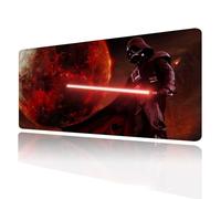 Jasuine Large Gaming Mouse Pad DarthVader Custom Pads, Mousepad with Non-Slip Rubber Base and Stitched Edges Mat, Big Desk for Computer Keyboard, Office Mat Desktop,31.5x15.7 Inch