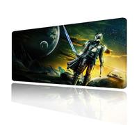 Jasuine XXL Extra Large Gaming Mouse Pad Mandalorian-Custom Desk Pad,Mousepad Non-Slip Rubber Base & Stitched Frame Mouse Mat,Portable Desk Mat Computer Keyboard Mice Laptop and PC,31.5X15.7 inches