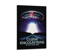 JASURYWO I R I Close Encounters of The Third Kind 1977 Posters Aesthetic Wall Art Decor Vintage Canvas Decorative Painting Poster for Living Room Bed Room 20x30inch(50x75cm) Frame-style