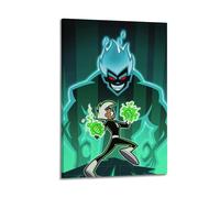 JASURYWO I R I Danny Phantom Anime Posters Aesthetic Wall Art Decor Vintage Canvas Decorative Painting Poster for Living Room Bed Room 12x18inch(30x45cm) Frame-style