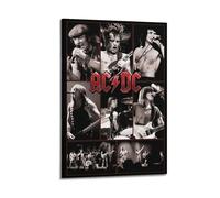 JASURYWO I R I Live AC DC Posters Aesthetic Wall Art Decor Vintage Canvas Decorative Painting Poster for Living Room Bed Room 08x12inch(20x30cm) Frame-style