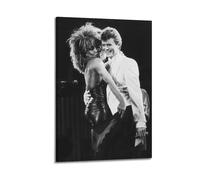 JASURYWO I R I Tina Singer Turner And David Posters Aesthetic Wall Art Decor Vintage Canvas Decorative Painting Poster for Living Room Bed Room 08x12inch(20x30cm) Frame-style