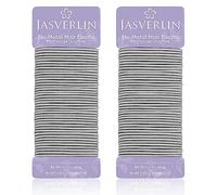 JASVERLIN 2MM Light Gray Hair Ties, No Slip Damage-free Hair Elastics Ponytail Holders for Women Girls Men, Rubber Bands Ties for Thin Fine Medium Thick Long Curly 80 Pieces