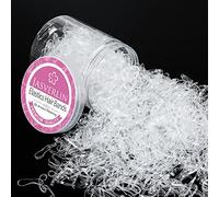 JASVERLIN Clear Elastic Hair Bands, 2000 pcs Snag-Free Mini Rubber Ties for Braiding, No Damage Hair Accessories for Baby Toddlers Kids Women