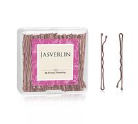 JASVERLIN Large Bobby Pins Brown Hair Clips Bun Firm Hold Slideproof Bobbi Pin Hair Accessories Bulk for Women Girls 2 3/8inch 100pcs