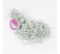 JASVERLIN Small White Rubber Bands, Tiny Mini Toddler Hair Ties Elastic RubberBands Ponytail Holder Scrunchies for Girls Baby Women 1/2 inch 1000pcs