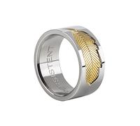 JASXEYO Mens Rings,Titanium steel high bridge feather ring trend men and women's ring lovers ring ，Feather Guardian Angel Wings Memorial Ring, Jewelry Gifts for Women Or Men (6)