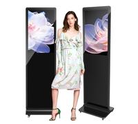 JASZDOT 32'' Digital Signage Displays 2K FHD LCD Touchscreen Kiosk Floor Standing Auto Smart AD Display Support USB/HDMI/WiFi Android OS