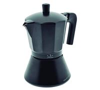 Jata Hogar CFI12 Italian Full Induction Coffee Maker, Aluminium, Black, 18.5 x 14.5 x 24.5 cm