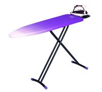 Jata Hogar TP500 Height Adjustable Folding Ironing Board, Metal, Black/Purple, 139 x 37 x 14 cm